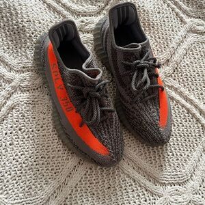 Gray and Orange Sneakers